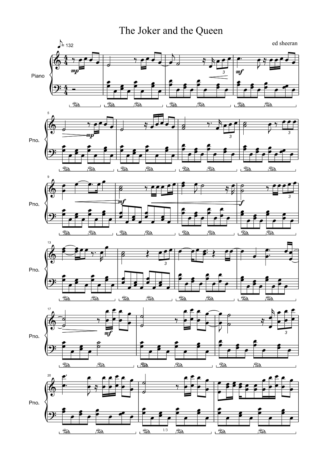 The Joker And The Queen (arr. Ed Sheeran)