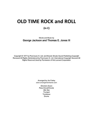 Old Time Rock & Roll (arr. Jim Farley)