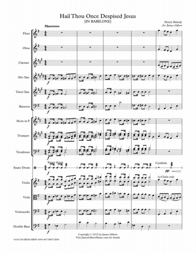 Hail Thou Once Despised Jesus (arr. James Gilbert)