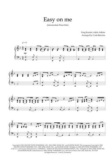 Easy On Me (arr. Cadu Barcelos)