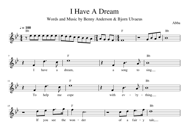 I Have A Dream (arr. Jack Vaughan)