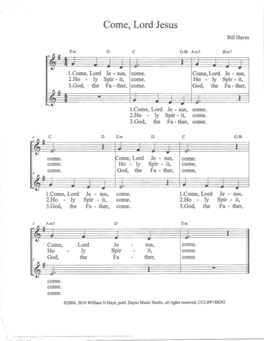 Come, Lord Jesus
