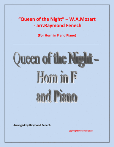 Queen of the Night - From the Magic Flute - Horn in F and Piano (arr. Raymond Fenech)