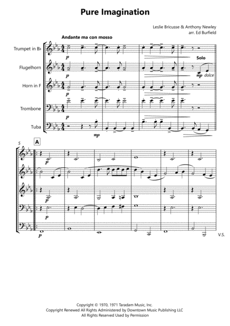 Pure Imagination (arr. Edward Burfield)