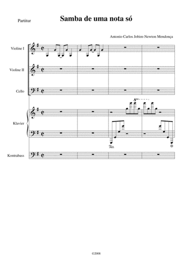 Samba De Uma Nota So (arr. Thomas Jancso)