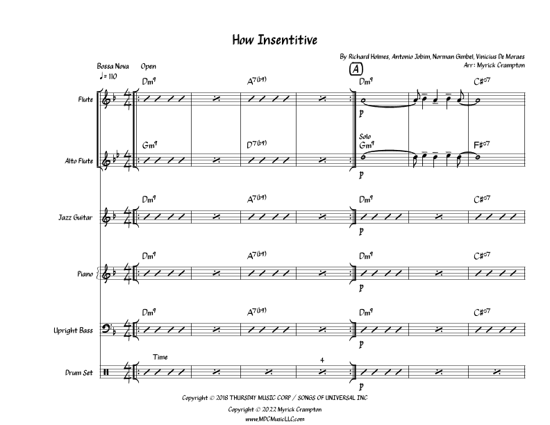 How Insensitive (arr. Myrick Crampton)