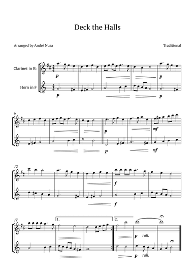 Deck the Halls (arr. André Nusa)