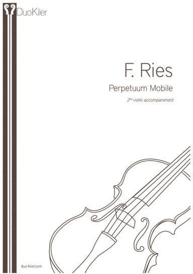 Ries - Perpetuum Mobile, 2nd violin accompaniment (arr. Duo Klier)