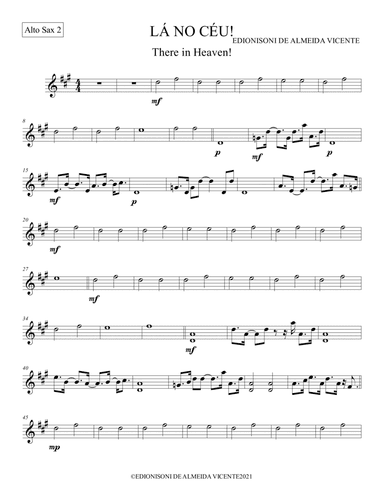 Alto Sax 2-LÁ NO CÉU-There in Heaven!