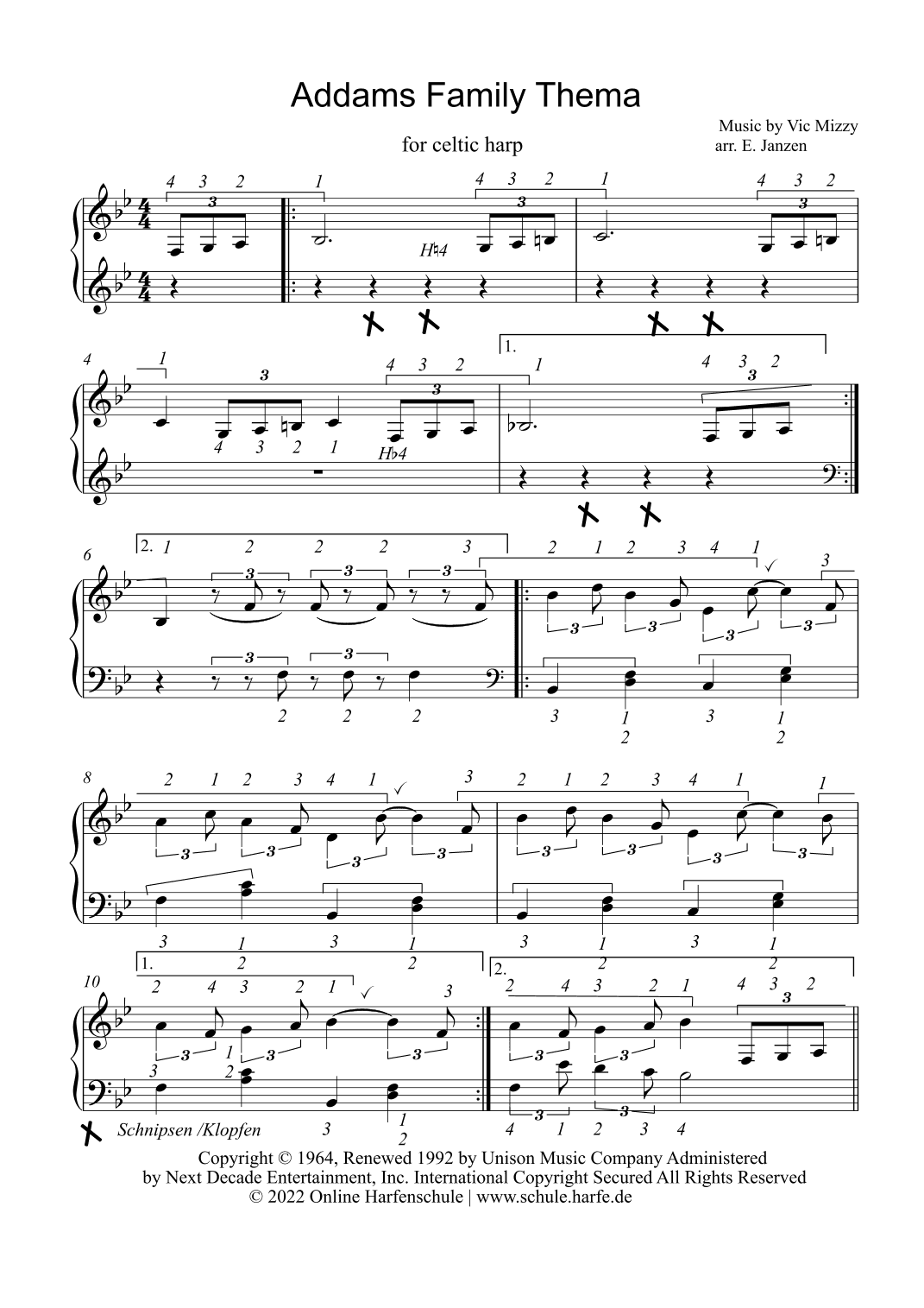 Addams Family Theme (arr. Elena Janzen)
