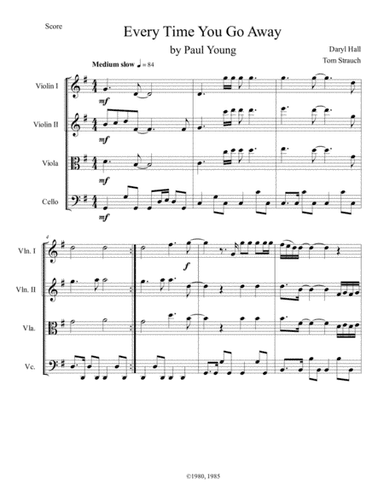 Everytime You Go Away (arr. Thomas Strauch)