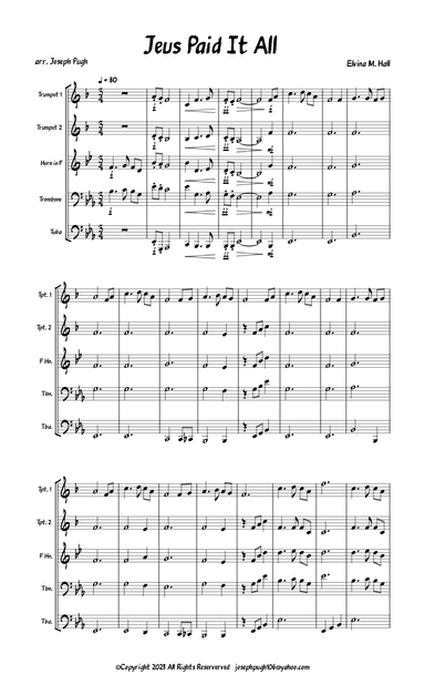Jesus Paid It All (arr. Joseph Pugh)