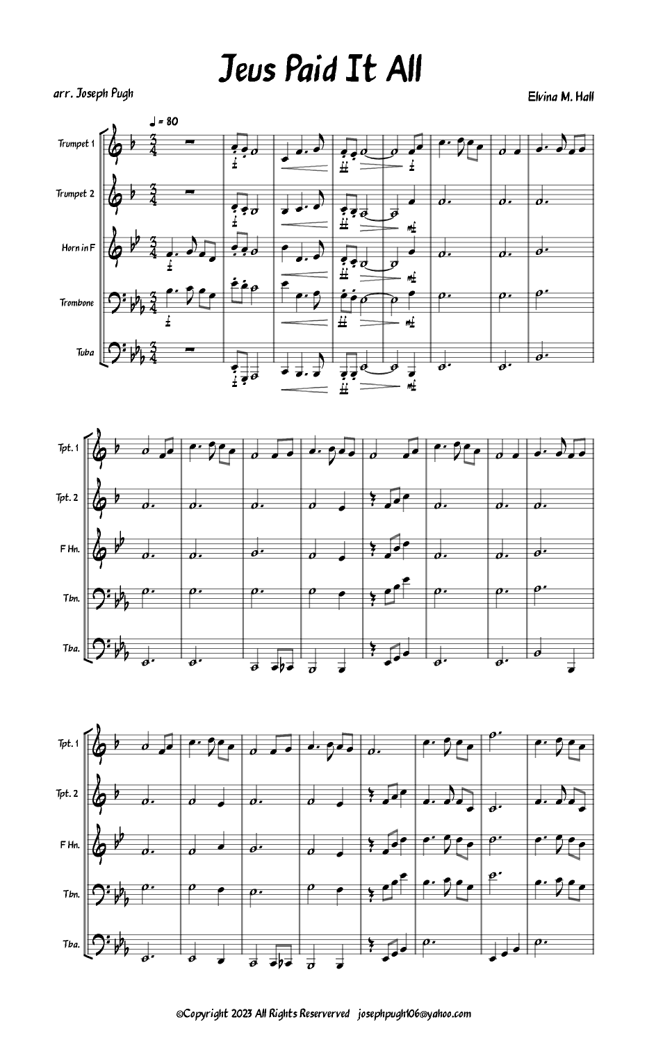 Jesus Paid It All (arr. Joseph Pugh)