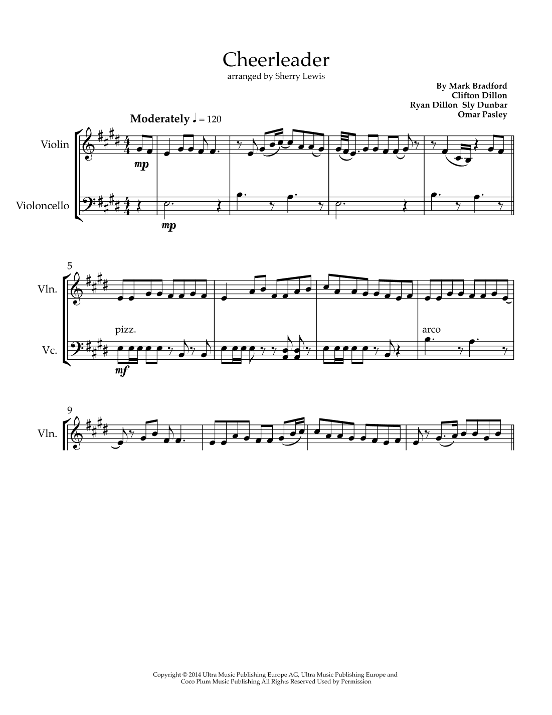 Cheerleader (arr. Sherry Lewis)