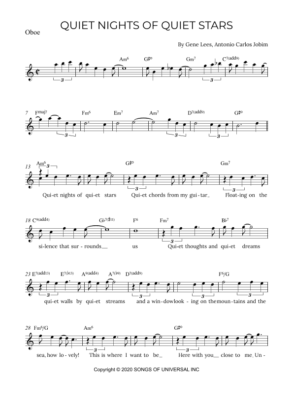 Quiet Nights Of Quiet Stars (arr. Alex Nunes Rodrigues)