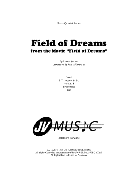 Theme From 'field Of Dreams' (arr. Jari Villanueva)
