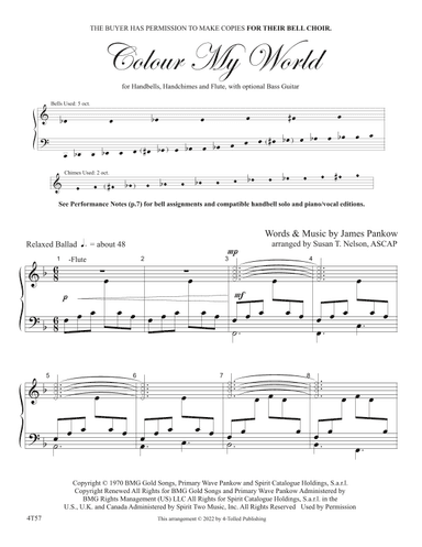 Colour My World (arr. Susan T. Nelson)