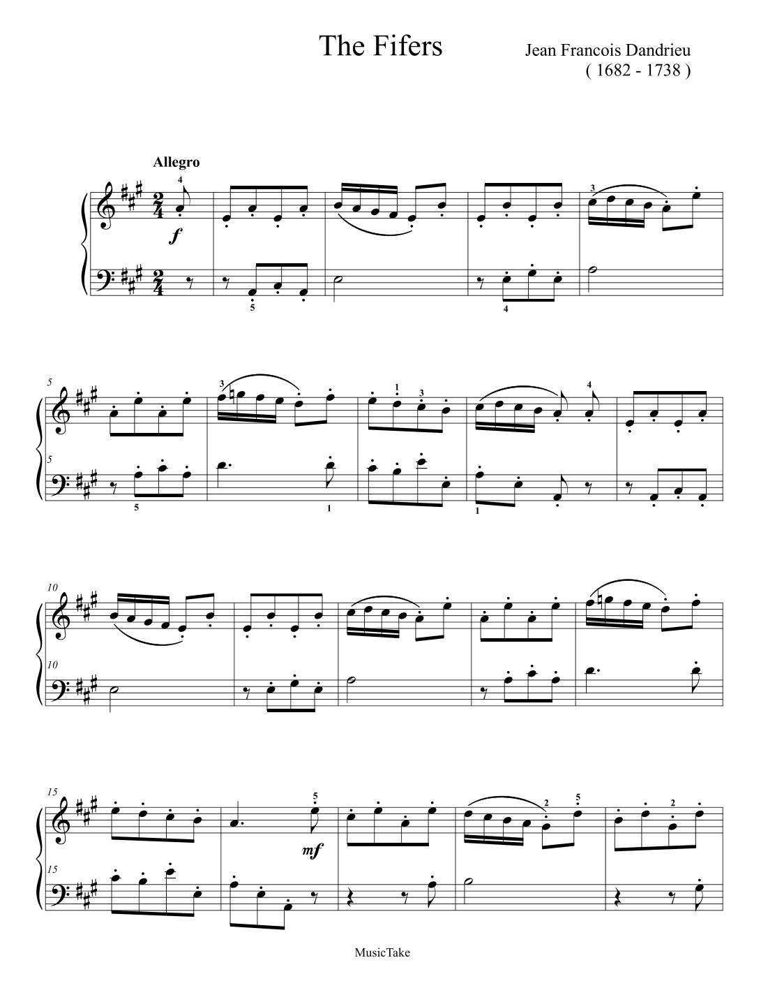 Dandrieu The Fifers (arr. Ben Choupak)