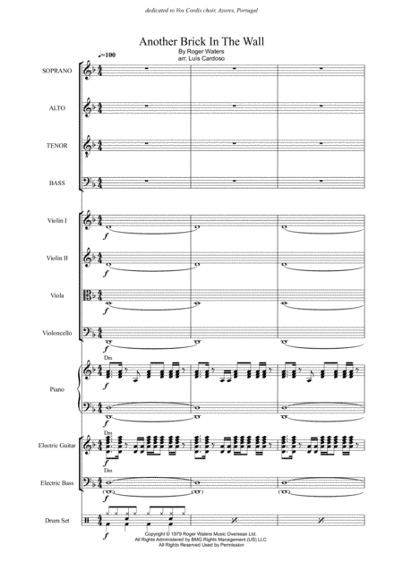 Another Brick In The Wall (arr. Luis Cardoso)