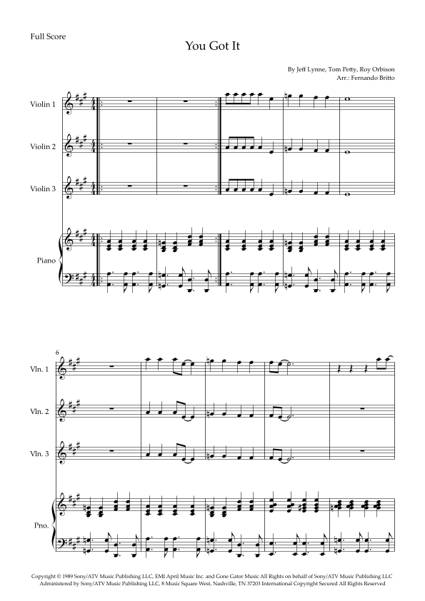 You Got It (arr. Fernando Britto)