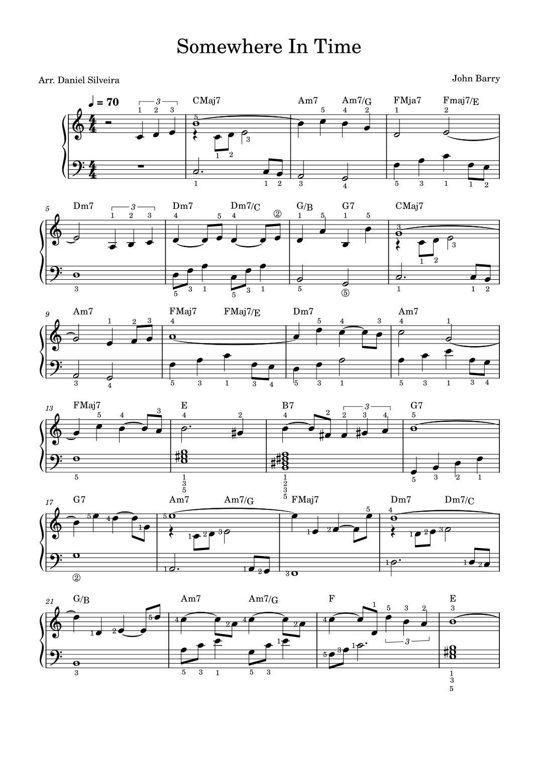 Somewhere In Time (arr. Daniel Silveira)