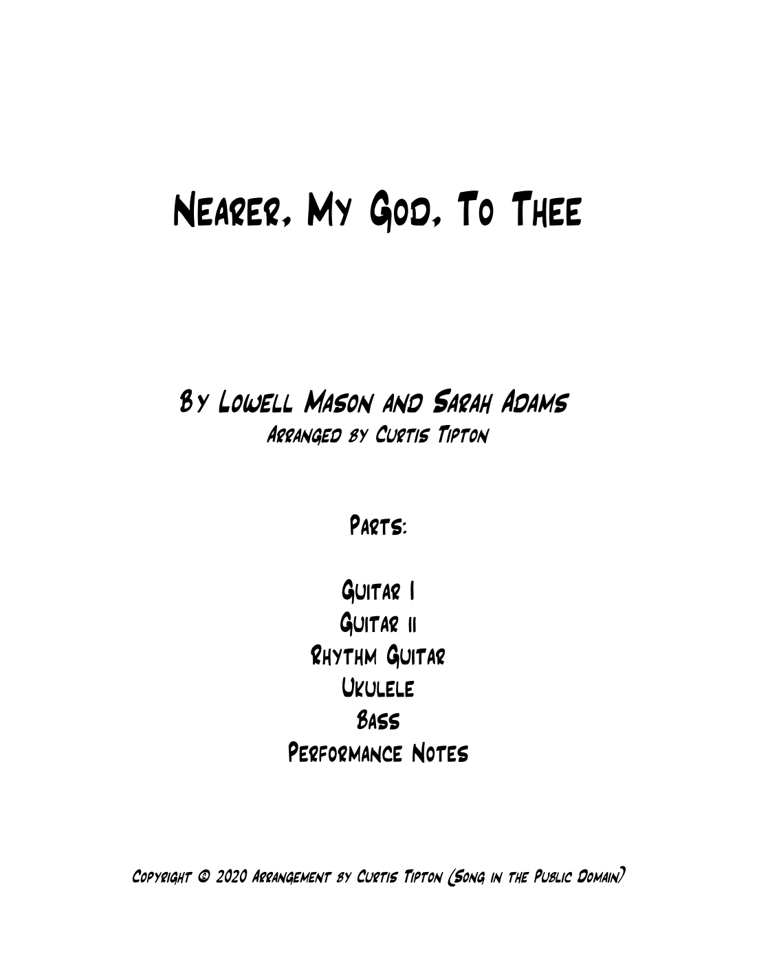 Nearer, My God, To Thee (arr. Curtis Tipton)
