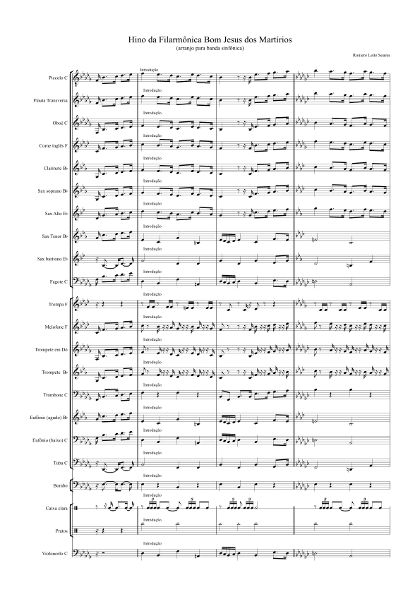 Hino da Filarmônica Municipal Bom Jesus dos Martírios