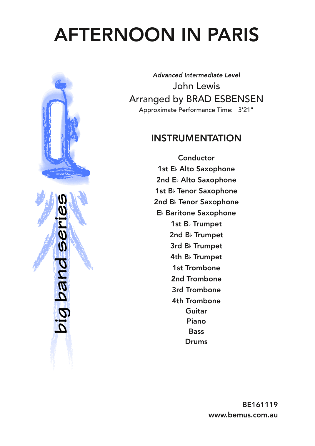 Afternoon In Paris (arr. Brad Esbensen)