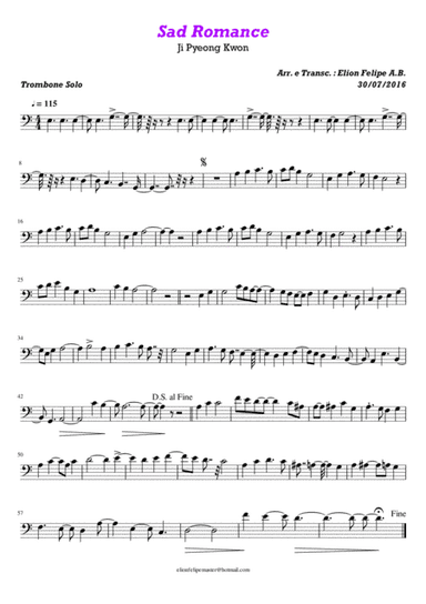 Sad Romance - Trombone (arr. ELION FELIPE)