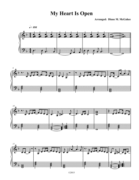 My Heart Is Open (arr. Diane M. McGahee)