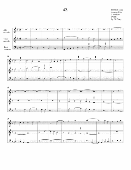 Instrumental trio no.42 (no title) (arrangement for 3 recorders) (arr. Gil Garty)
