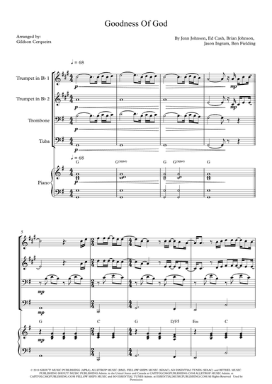 Goodness Of God (arr. Gildson Cerqueira)