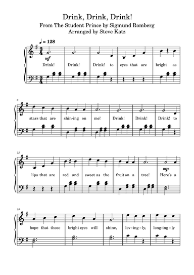 Drink! Drink! Drink! (arr. Steve Katz)