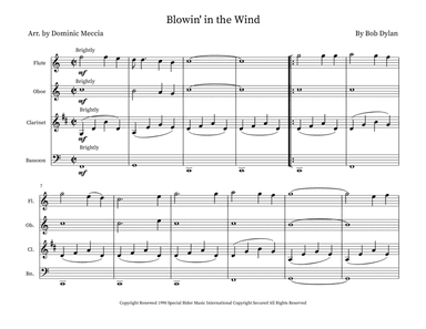Blowin' In The Wind (arr. Dominic Meccia)