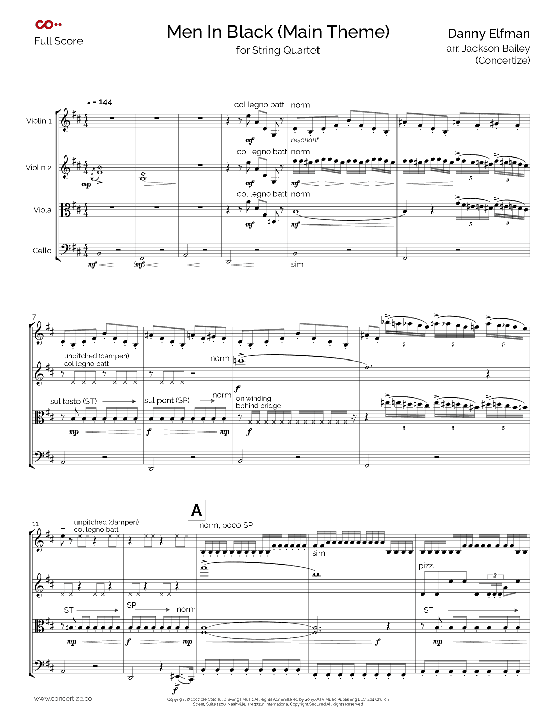 M.i.b. Main Theme (arr. Concertize)