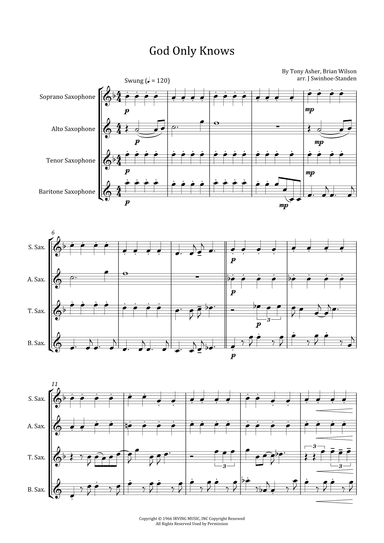 God Only Knows (arr. J Swinhoe-Standen)