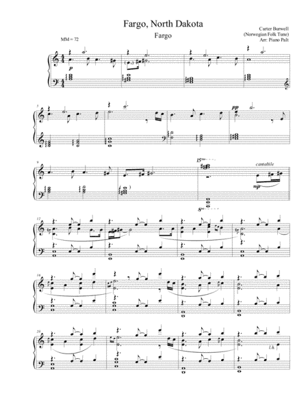 Fargo, North Dakota (arr. Piano Palt)