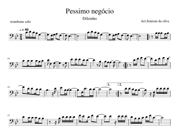 Saudade Ne (citacao: Pessimo Negocio) (arr. Jenison da Silva)