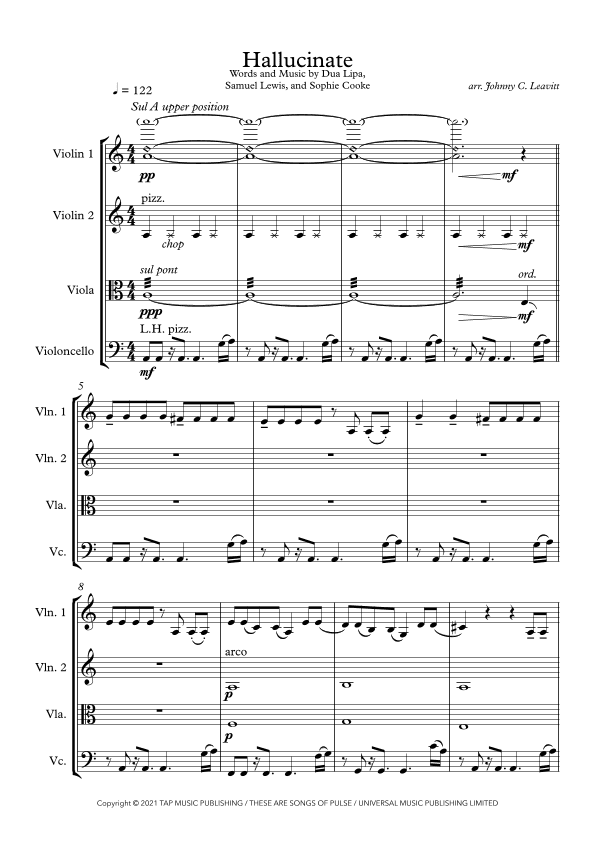 Hallucinate (arr. Johnny C. Leavitt)
