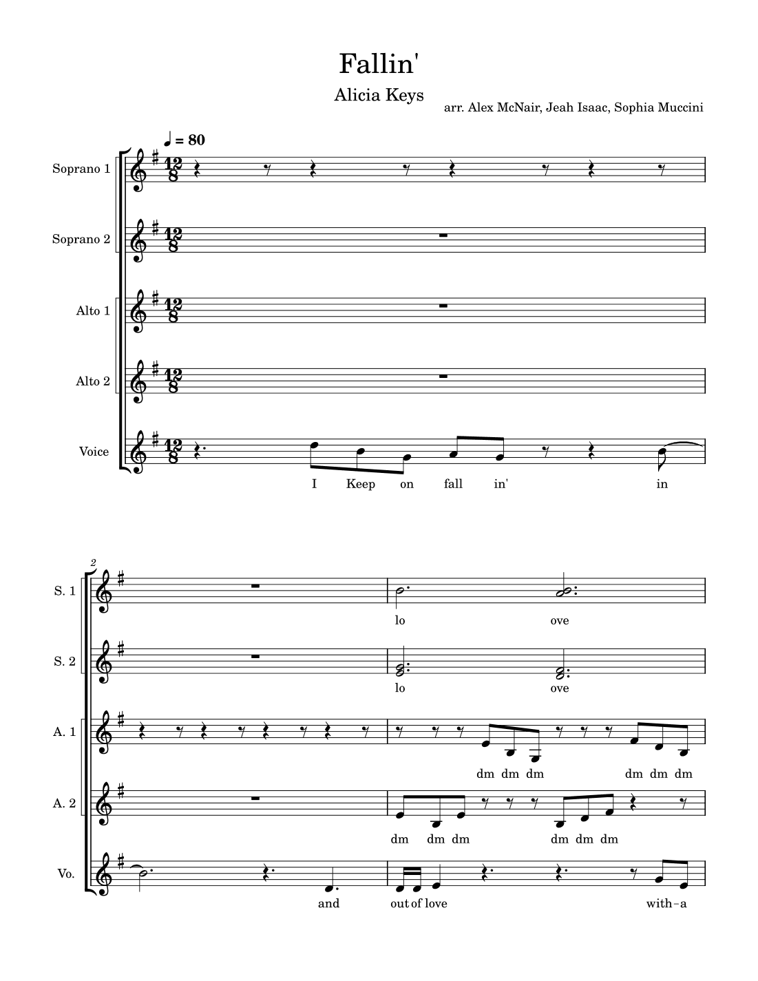Fallin' (arr. Alex McNair, Jeah Isaac, Sophia Muccini)