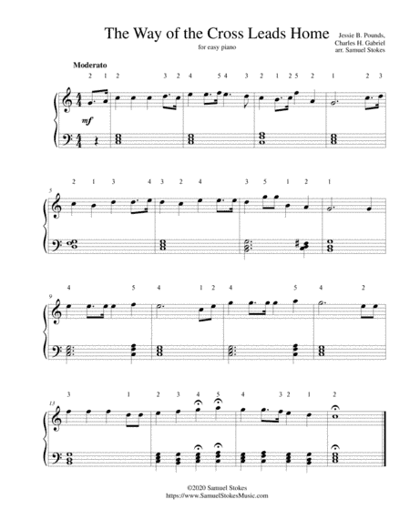 The Way of the Cross Leads Home - for easy piano (arr. Samuel Stokes)