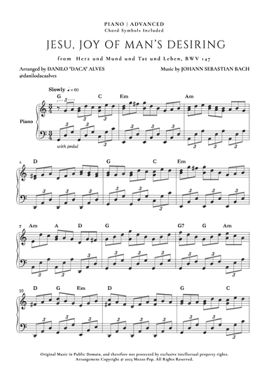 Jesu, Joy of Man's Desiring (arr. Danilo "Daca" Alves)