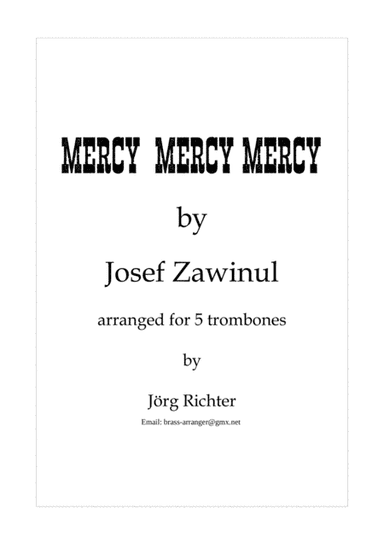 Mercy, Mercy, Mercy (arr. Jörg Richter)