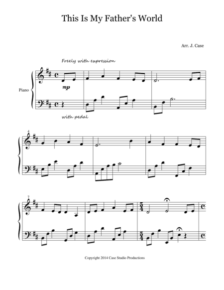 This Is My Father's World (arr. J. Case)