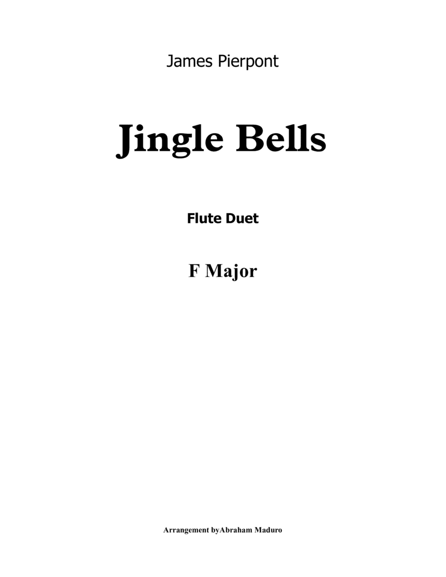 Jingle Bells Flute Duet-Score and Parts (arr. Abraham Maduro)