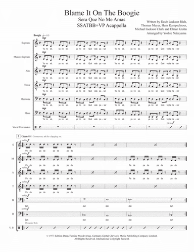 Blame It On The Boogie (arr. Yoshie Nakayama)