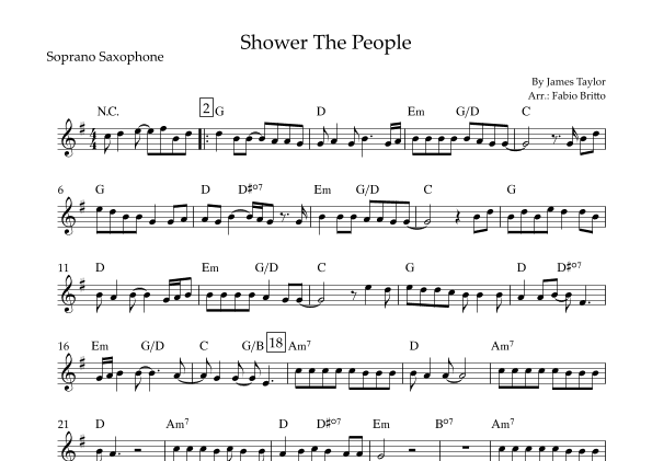 Shower The People (arr. Fabio Britto)