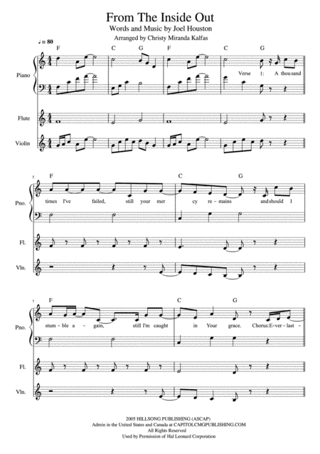 From The Inside Out (arr. Christy Miranda Kalfas (www.makingmusicwithchristy.com))