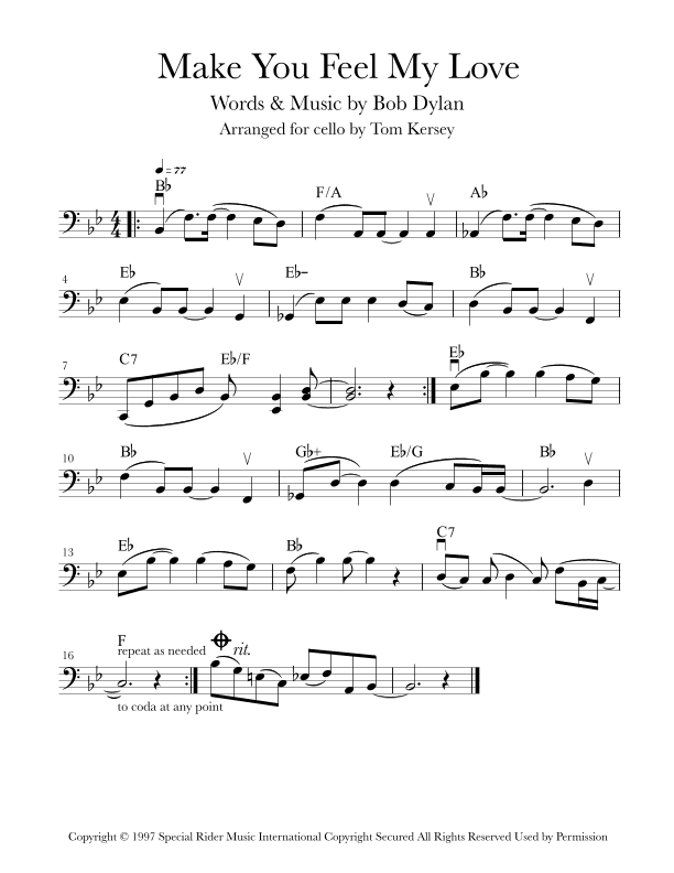 Make You Feel My Love (arr. Tom Kersey)