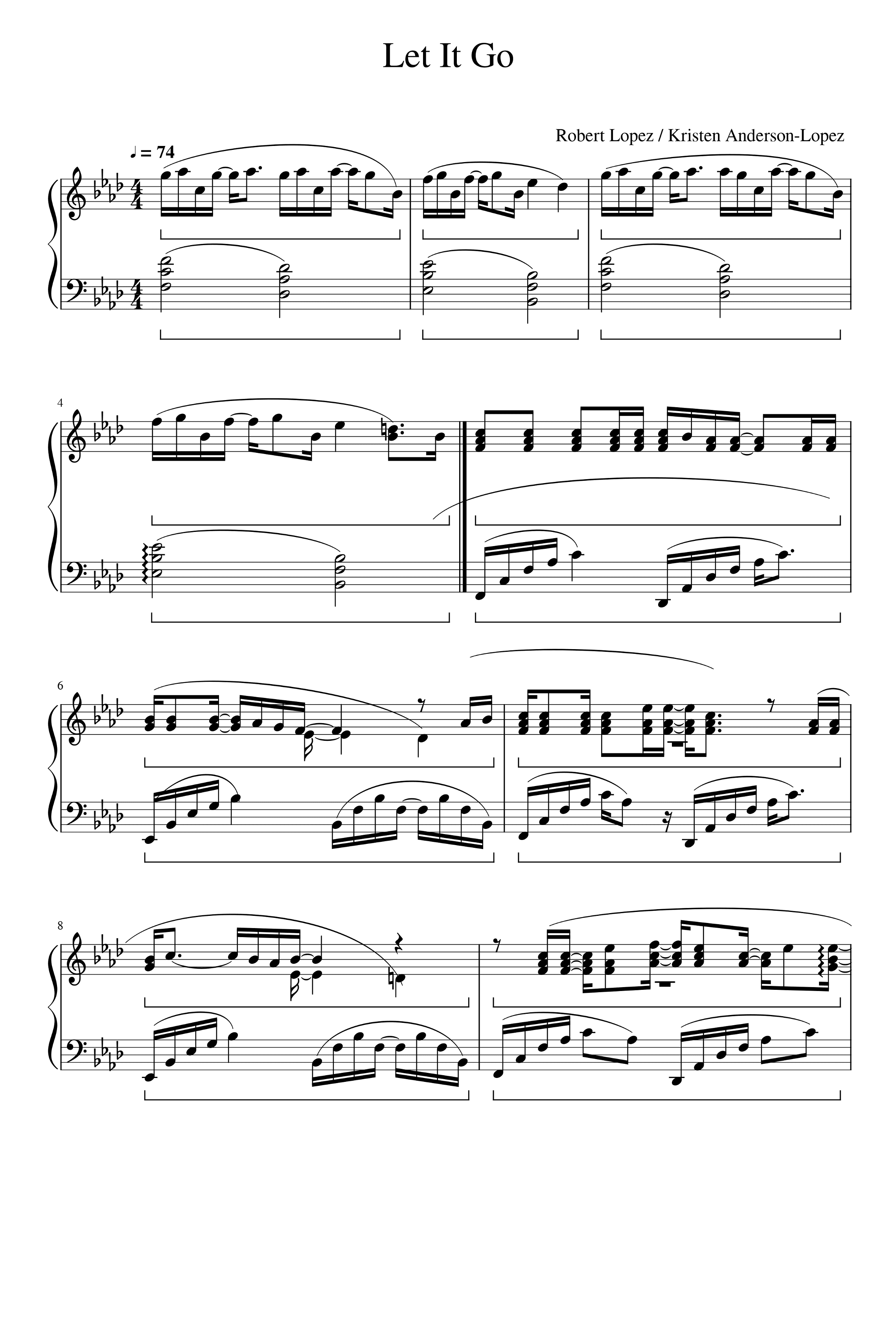 Let It Go (arr. Robert Lopez)